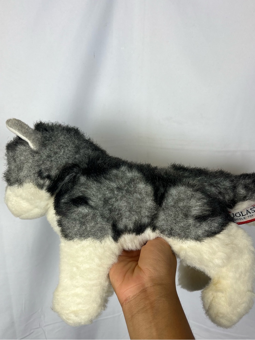 Douglas Cuddle Toys Plush Keenan Gray Wolf Stuffed Animal 13”
